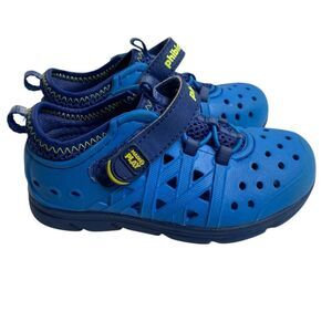 EUC Stride Rite Toddler Boys Made2Play Phibian Blue Water Shoes Sandals - Size 8